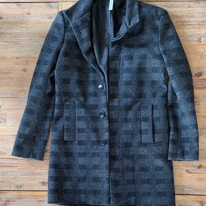 Zara Black and Grey Men’s Overcoat